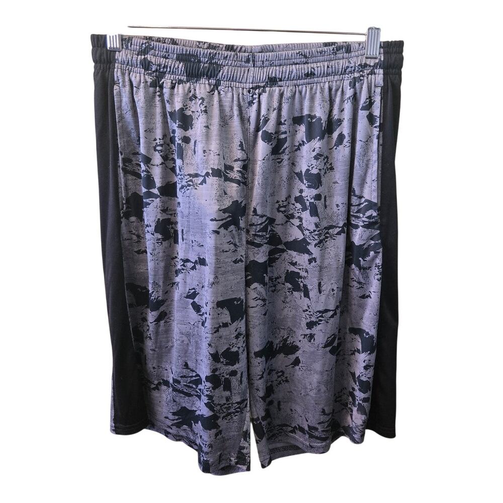 Under Armour Men's XL Loose Fit Gray/Black Camo Print Basketball Shorts [0449]